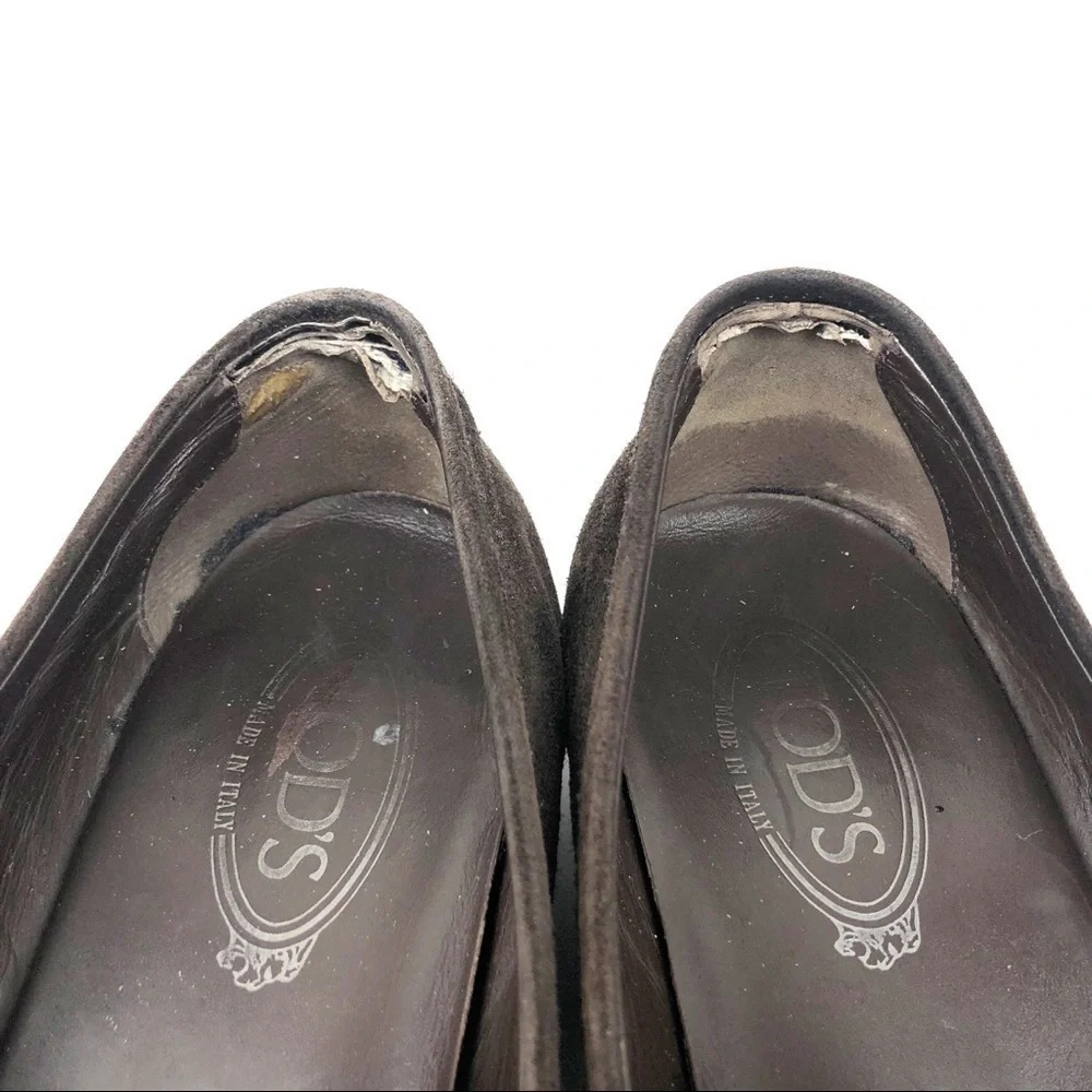 Tod’s | Men’s Brown Suede Penny Loafers - Picture 4 of 8